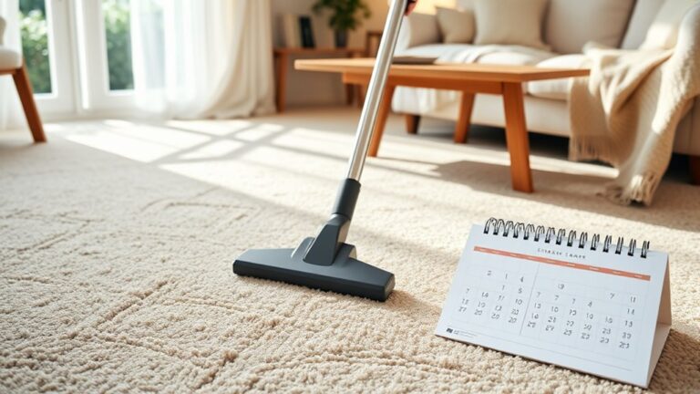 regular carpet vacuuming schedule