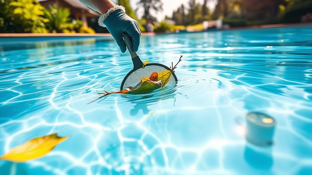remove debris check water