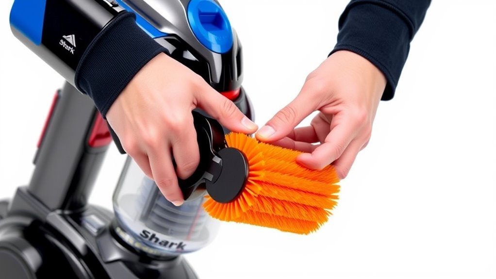 remove vacuum roller brush