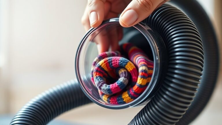 removing sock from vacuum