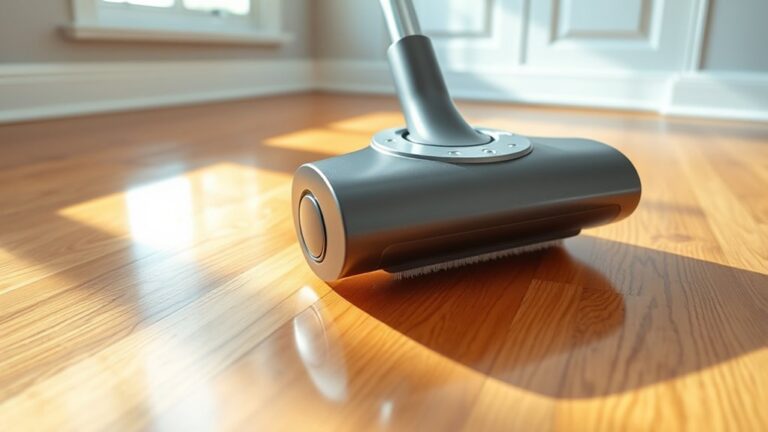 use gentle hardwood safe setting