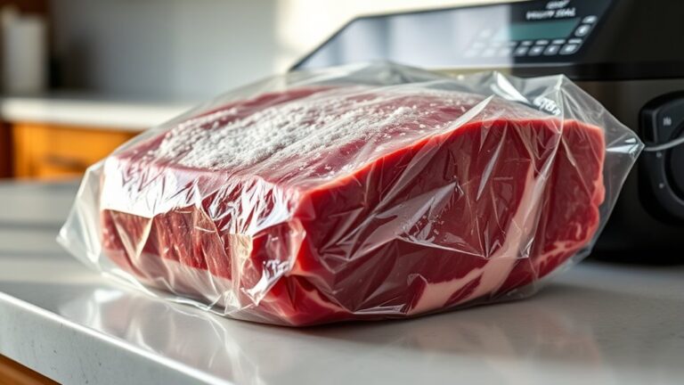 vacuum seal frozen meat