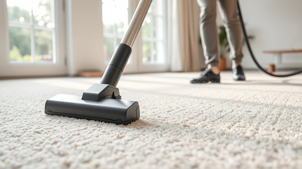 prepares carpet for deep cleaning