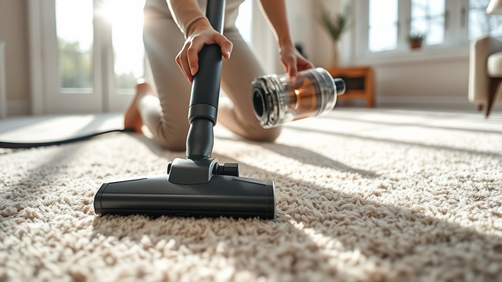 slow thorough edge focused vacuuming technique